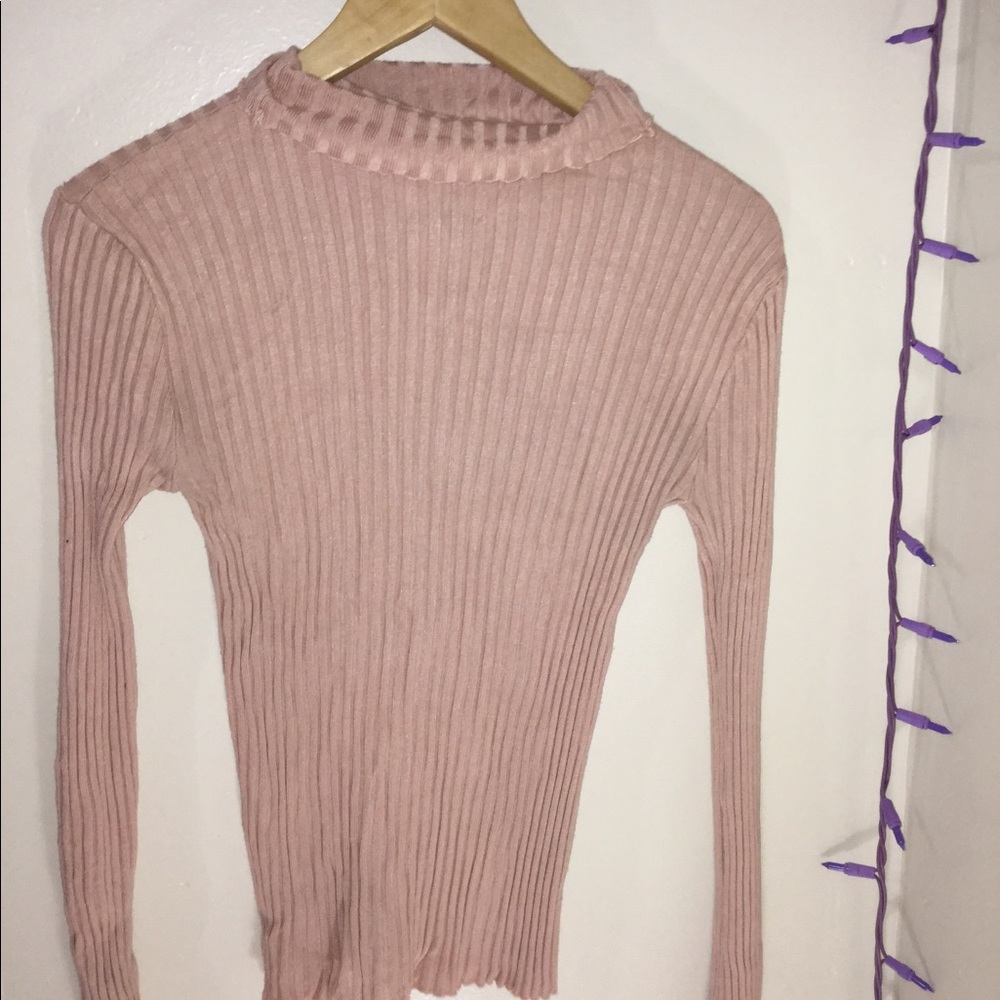 long sleeve rose gold shirt